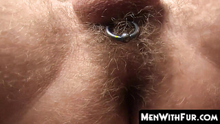 MenWithFur.com - Hairy twink Christian Matthews plays with his bushy cock