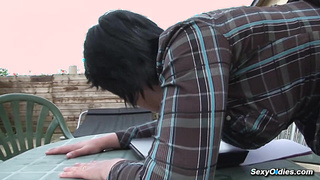 Sexy French housewife anal fucked