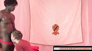 SayUncleNetwork.com - Handsome Devin Trez makes Darron Bluu ride his massive black dick hard