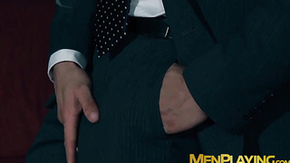 Sexy jock Darius Ferdynand fucked by classy hunks in 3way