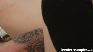 Teen stepsister in knee highs ravaged by stepbrothers cock