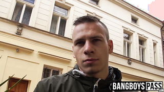 Cute young cock sucker gets a mouthful of dick and cum