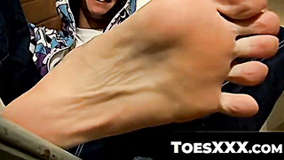 ToesXXX.com - Young foot lover Clyde's foot and cock play