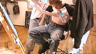 Insane lad fellows gets super-naughty with this painters culo