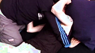 Super-steamy tatted youngster luvs inhaling beefstick and getting smashed