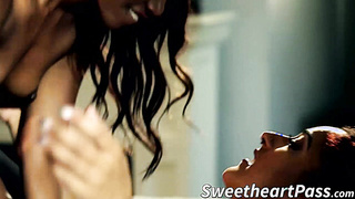 Super-hot ebony nymphs Chanell and Daisy boink rock hard in the cottage