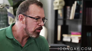 Young Brazilian homosexual Armond Rizzo rails giant enormous mature jizz-shotgun