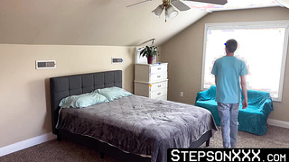 My XXL stepfather Jax Thirio disciplines my elastic rump after slapping it