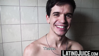 Captivating youngster Sebastian deftly used his tongue to have fun with my massive beef whistle