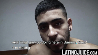 Bulky tattooed guy Licho drools my buddies shaft until he pours out jism