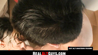 RealAltGuys.com - Suspended alt bummers stroke and facehole long man meat energetically and jizz