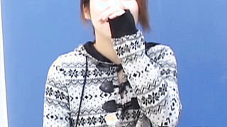 Asian honey with ample knockers is urinating while being observed