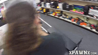 Small honey ravages in pawnshop after showing a exercise