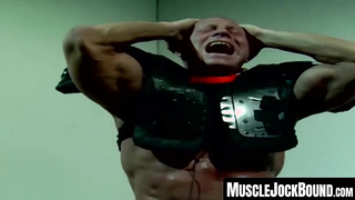 MuscleJockBound.com - Wildcats worshipper's crazy exercise turns into a restrain bondage and dominance sesh