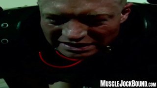 MuscleJockBound.com - Wildcats worshipper's crazy exercise turns into a restrain bondage and dominance sesh