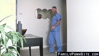 FamilyPornSite.com - Tattooed physician's stiff breeding makes son jizz insanely