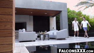 FalconsXXX.com - 2 muscled men ass licking and manhood deepthroating before a xxx porking