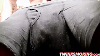 Great looking ass man Lex jerks his rock solid dick solo