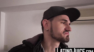 Super-naughty fellow Gael grips tattooed Kendros gigantic pecker and tongues it like dessert