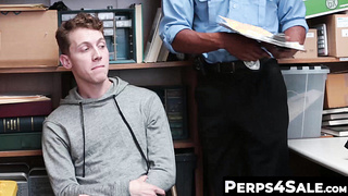 Diminutive youngster Shoplifter Drinks Firm plower Officers BIG BLACK COCK