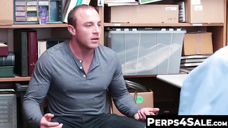 Plump shoplifter Gets Drilled Rock-hard by BIG BLACK COCK security officer