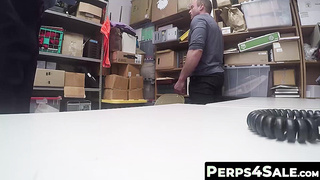 Plump shoplifter Gets Drilled Rock-hard by BIG BLACK COCK security officer