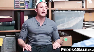 Plump shoplifter Gets Drilled Rock-hard by BIG BLACK COCK security officer