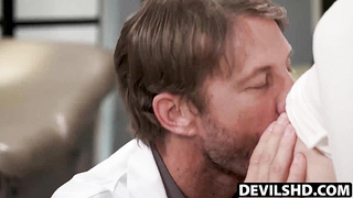 DevilsHD.com - My spouse catches me opening up my gams for beefy medic Ryan Mclane