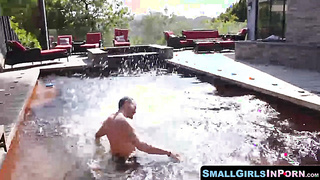 SmallGirlsInPorn.com - Super-cute Lola Fae rails her beau's monster lollipop