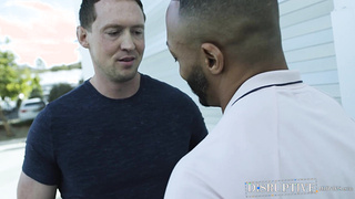 BIG BLACK COCK Dillon Diaz crammed with dude Pierce Paris thick man sausage while wifey is out