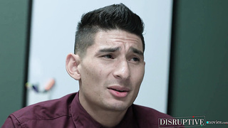 Muscled dad JJ Knight xxx romps twunk Jim Fitt in office douche