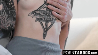 PornTaboos.com - Kinky tattooed nubile Lydia Black's taut cooter romped xxx in a raunchy plumb