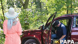 Cuckold super-bitch Ariela Donova porks an elderly mans chisel in the camper