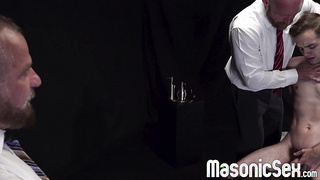 Enrapturing lad Marcus Sea rails monster fake penises while observing two DILFs