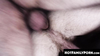 HotFamilyPorn.com - Latino step uncle Julian Torres barebacks and ruins cousin Aiden Joseph's sphincter anal invasion intercourse