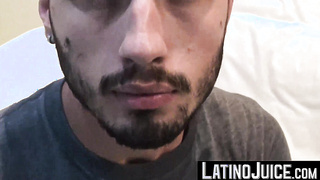 Furry bearded fellow Guerro agrees to taste my salty manstick for cash