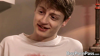 Tattoed fit man stretches young men culo with his gigantic schlong