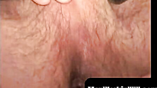 MenWorkinXXX.com - Nasty hairy man tugs pecker and thumbs ass-hole in solo have fun