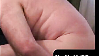 MenWorkinXXX.com - Nasty hairy man tugs pecker and thumbs ass-hole in solo have fun