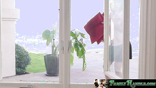 FamilyHandle.com - Immense boobed COUGAR takes 2 stiffys at once for an impressive bang-out