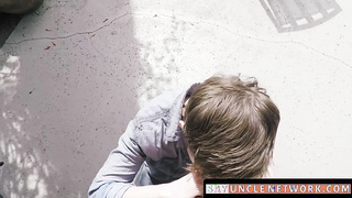 SayUncleNetwork.com - Spunk enjoying lad's wild 3 with his stepbros and their large peckers