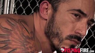 Porn industry star Alessio Romero plays with his thirsty pink pucker ferociously