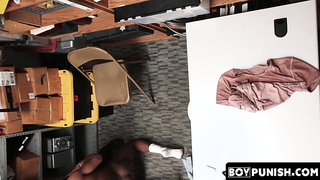 BoyPunish.com - Young ebony shoplifter's moist, powerful destruction by officers' dicks
