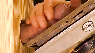 Intimidated wolf Robert Black takes choking in his throat with a perspiring undergarments