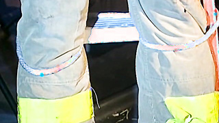 Macho stud held stiff and waiting to be tantalized rock-hard by his captor