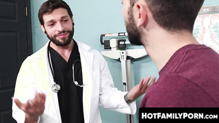 HotFamilyPorn.com - Physician Eddie Danger gets visit from chisel-starved adopted nephew Izzy Danger for moist analsex