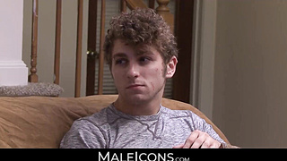MaleIcons.com - Bearded parent's monstrous cock penetration of a taut twunk booty
