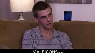 MaleIcons.com - Bearded parent's monstrous cock penetration of a taut twunk booty