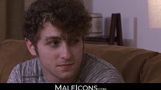 MaleIcons.com - Bearded parent's monstrous cock penetration of a taut twunk booty