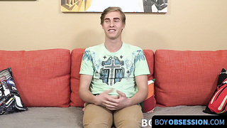 BoyObsession.com - Interviewed twunk Ethan unveils his joys and jacks off